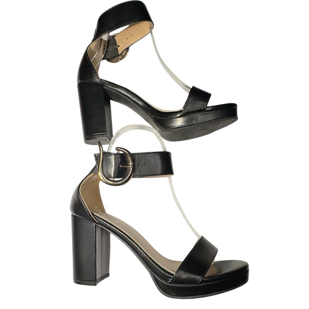 Aerosoles Women's Amica Chunky Platform Black Ankle Strap Sandal, size 6